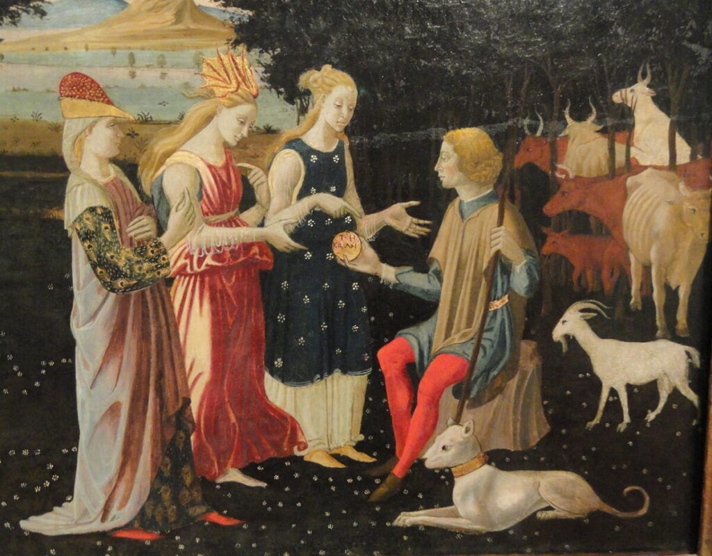 "The Judgment of Paris by the Master of the Argonaut Panels" [Public Domain via Wikimedia Commons]