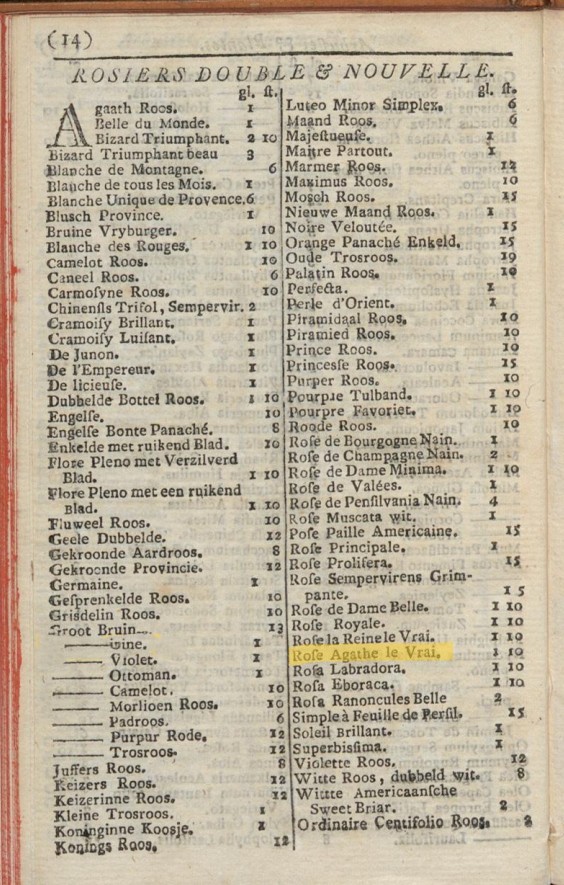 『カタログ・デ・プル・ベル・プランテ（Catalogue des plus belles Plantes；"もっとも美しい植物カタログ" ）』